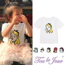 Toulejour Men and Womens Unisex Neutral Ins Explosive Childrens Fun Picked Nostral Print Round Neck Short Sleeve T-shirt