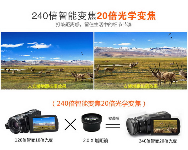 Máy ảnh kỹ thuật số Ordro / Ou Da HDV-Z80 HD Home DV Wedding Zoom Zoom máy quay gopro hero 7