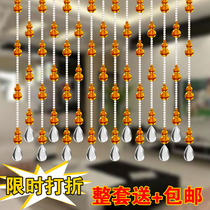 Hyacinth crystal bead curtain partition curtain toilet door blinds closed curtain finished product living-room toilet finished crystal curtain