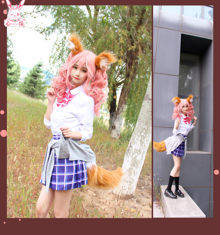 Số phận / số phận extella ngọc tảo quần áo pre-cosplay đồng phục đại học dịch vụ hàng ngày giày tóc giả tai cosplay