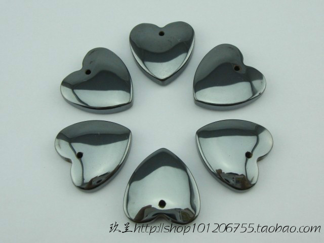 DIY Magnetic Black Bile Stone Ornament Accessories Love Peach Heart Pendant Necklace Handmade Pendant Heart-shaped Pendant Wholesale