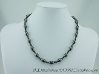Magnetic black gallstone, rice bead clip double ball bead necklace, magnet health accessories, Thanksgiving gift, sales gift