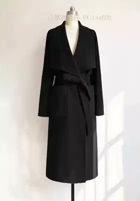 Hepburn style belt double-sided coat coat clothing pattern Cutting drawing physical paper