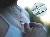Goodbye predecessor 3 Lin Jia with Dolphin tail pendant sterling Silver 925 Whale Tail diver ocean Pendant