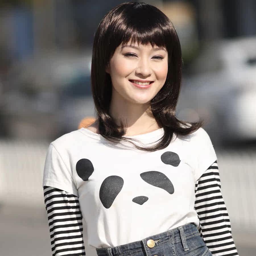 利达假发女 长直发 修脸气质蓬松 假发长发 中长发 女士妈妈假发