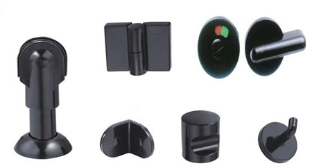 Public Powder Room Partition Fittings Nylon Fittings Toilet Hardware Fittings Set