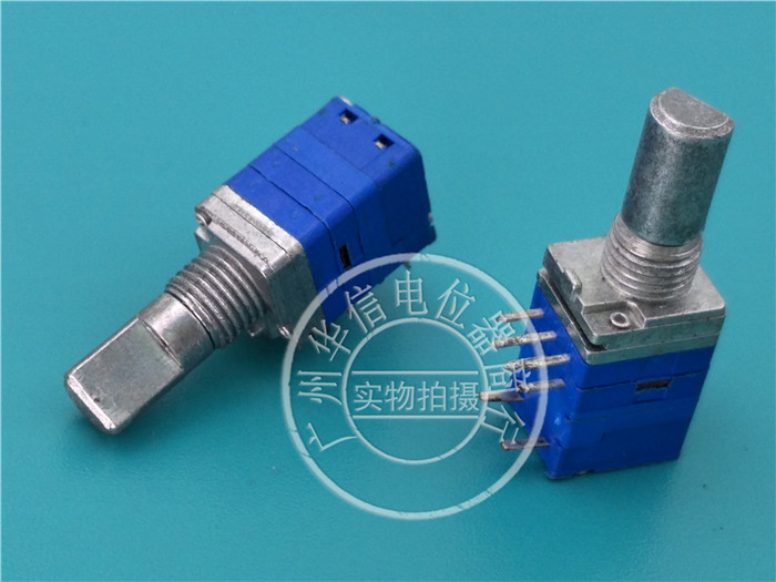 RK097G Blue Sealed Double Switch Potentiometer B10K Handle length 15MMF