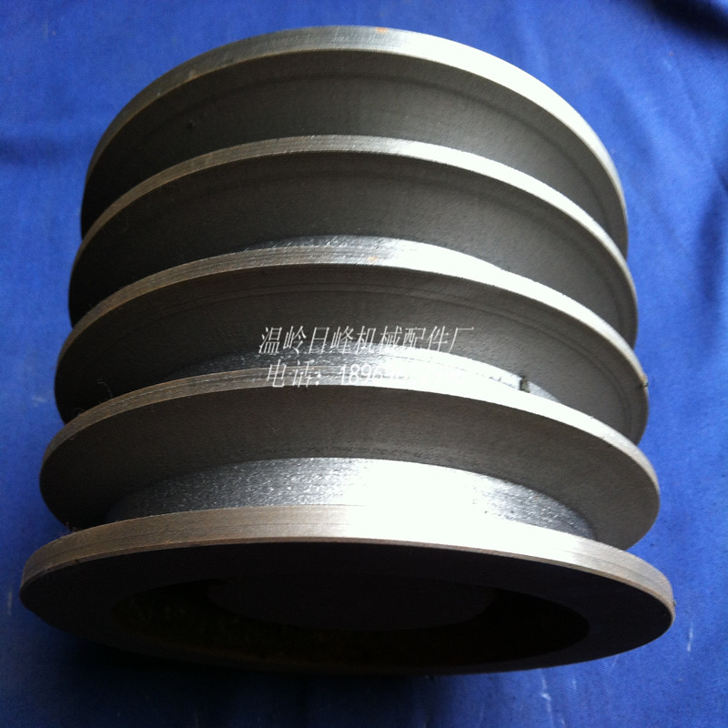 Triangular belt pulley cast iron motor belt disc A type four groove 4A80-140mm (flat) manufacturer set to do