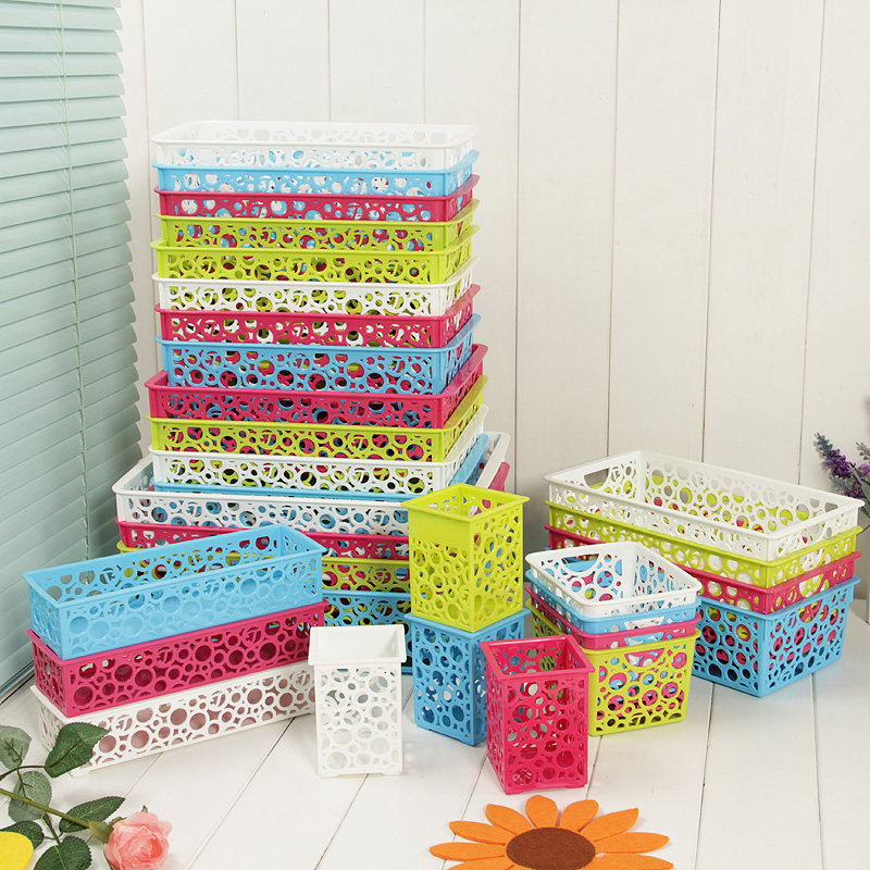 Miai brand plastic storage basket fruit and vegetable basket desktop sundries storage basket toy CD magazine storage basket