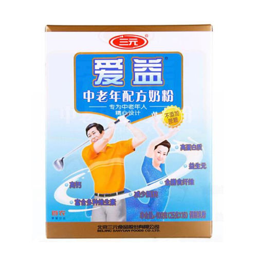 Sanyuan Food Aiyi Middle-aged and Elderly Formula Milk Powder High Iron High Calcium High Protein Milk Powder Boxed Independent Packaging