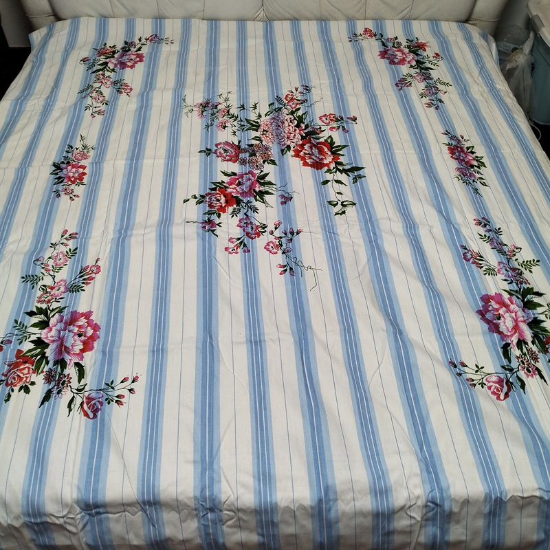 Raw Cotton Old-Printed Bed Sheets Produced by Shanghai Xingang Textile Factory in the 1980S and 1990S