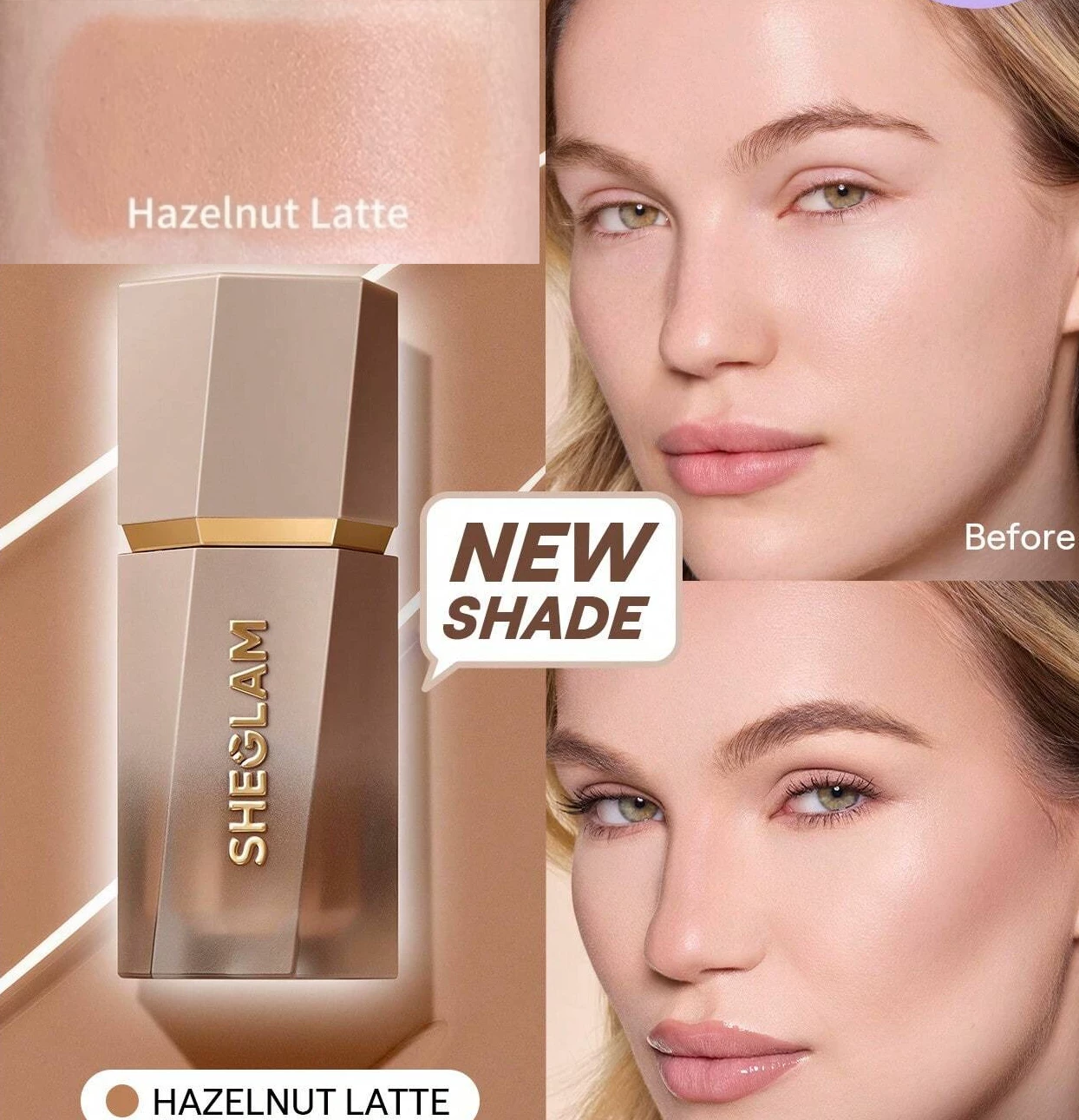 Sheglam Крем для контуринга жидкий в серых тонах, пригоден для начинающих, естественное смазывание, двухцветные хайлайты