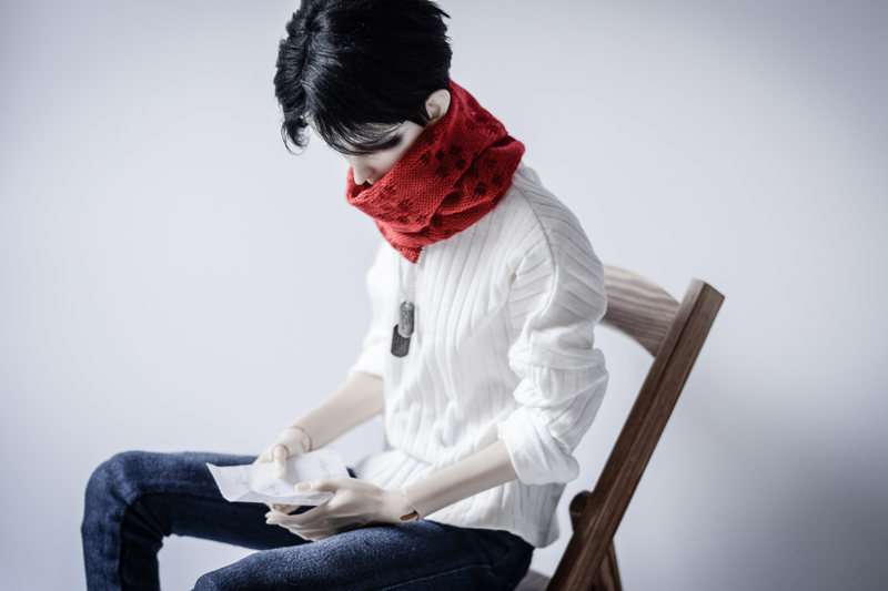 ◆Bears◆BJD baby A188 red hollow knitted scarf 1 41 30