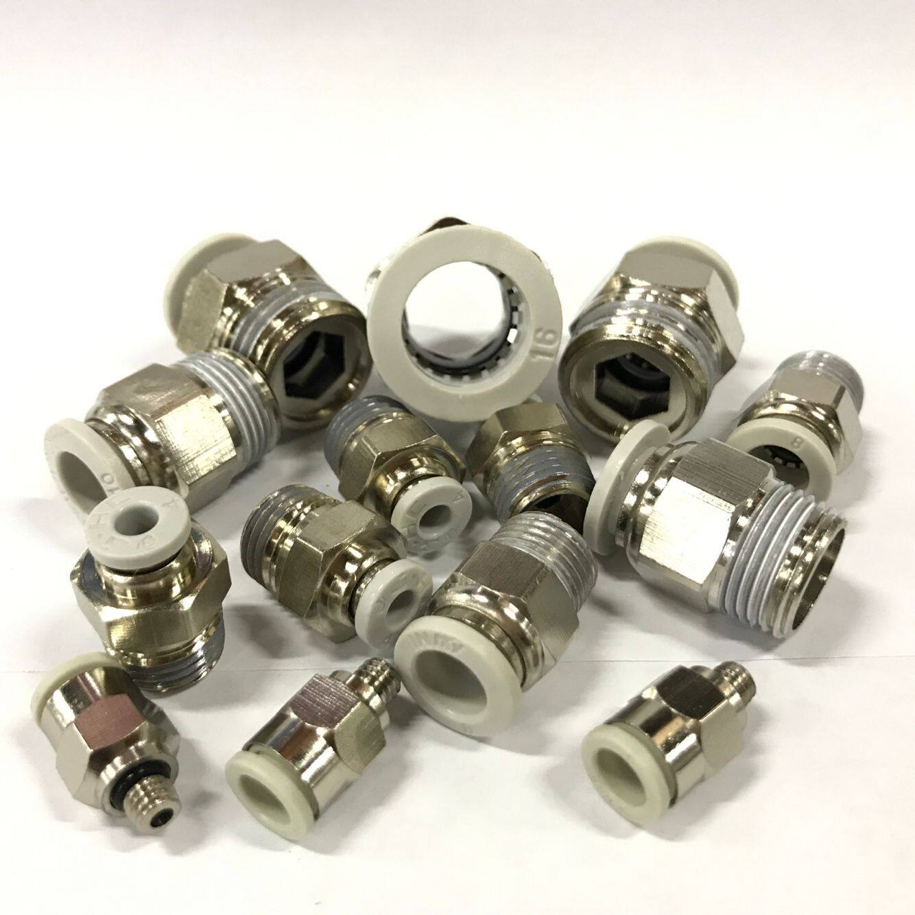 Trachea quick connector White pneumatic quick plug thread straight through PC4-M5 4-01 6-02 8-02 10-03