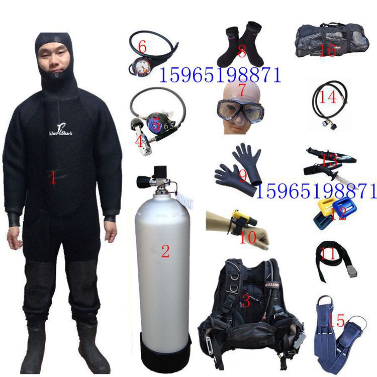 Dry suit set Diving equipment full set Scuba full set diving equipment Deep diving diving supplies