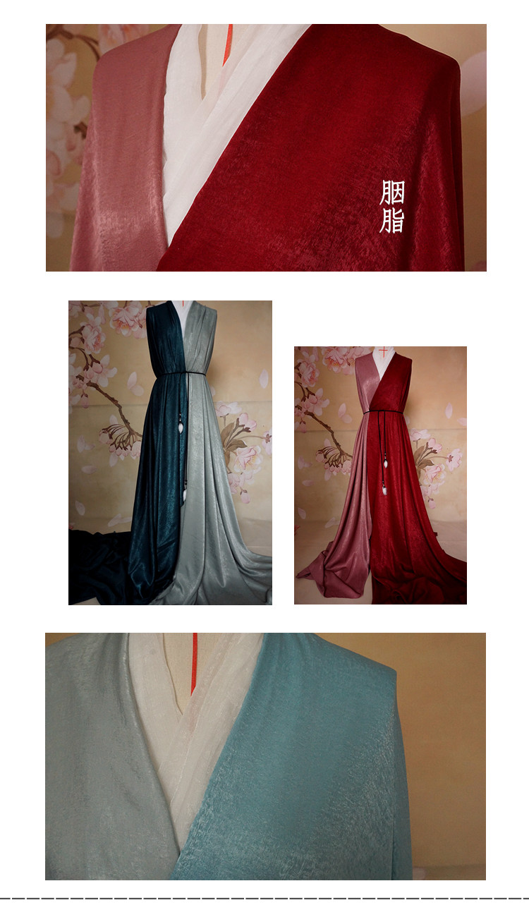 Xue Ying satin crepe áo áo khoác váy vải quần áo Hán ngực áo choàng chiếc váy Sông quần chiffon vải nguyên liệu - Vải vải tự làm chất cotton tàu