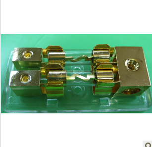 Yellow transparent with fuse for car, a second insurance seat 60A car sound fitting to connect power supply