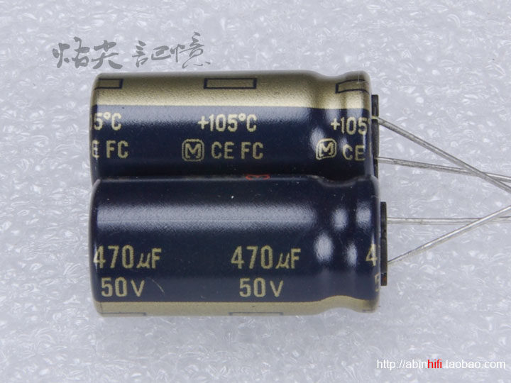 Brand new Panasonic 470UF 50V electrolytic capacitor