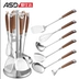 Bộ bếp bằng thép không gỉ ASD gồm bảy bộ xẻng đặt SSQ-07R SSQ-07T SSQ-07D Phòng bếp