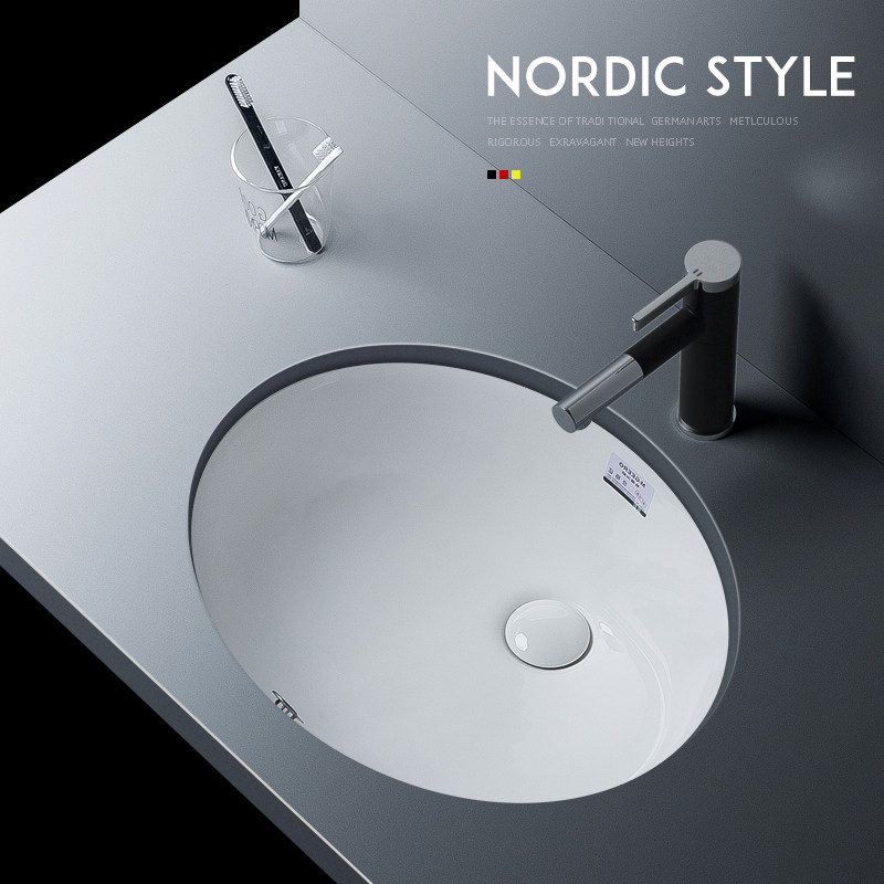 Undercounter basin embedded washbasin ceramic washbasin 18 20 22 inch oval bathroom wash basin pool