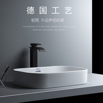 Nordic ultra-thin art ceramic counter basin creative bathroom washbasin square counter wash basin large washbasin