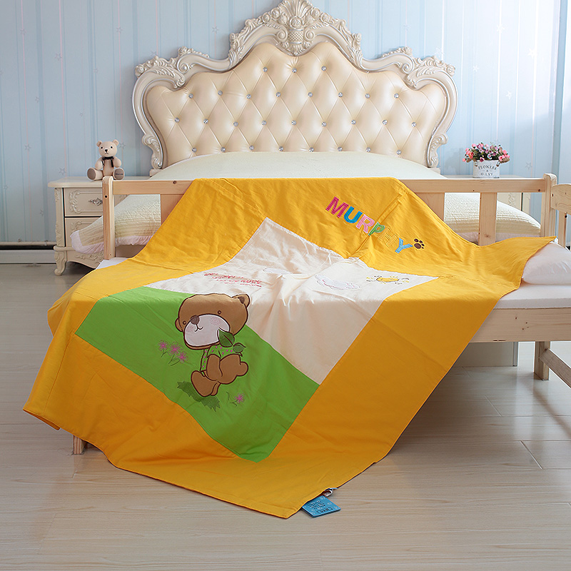 South Korea Murphy imported children's summer cool quilt infant kindergarten quilt cotton cloth embroidery washed color cotton single air-conditioning quilt