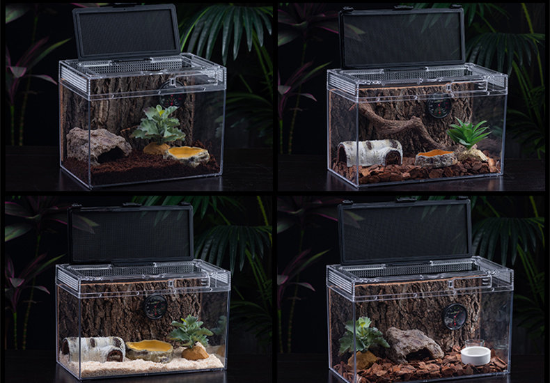 Аксессуары для рептилии 爬虫造景背景板爬宠缸饲养箱雨林爬虫天然原木生态造景沙漠布景