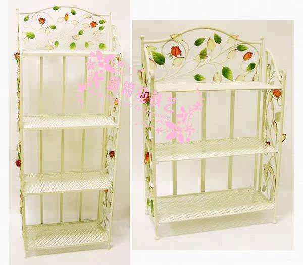 YGZ001 European-style iron shelf display shelf layer shelf multi-layer bookshelf color painting storage rack shoe rack