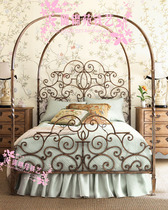 yD338 European-style wrought iron bed European-style bed Double bed Yurt iron bed Princess bed 1 5 meters 1 8 meters