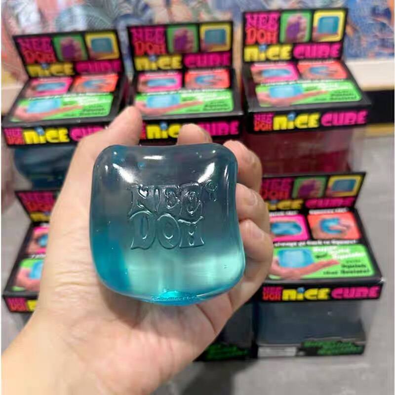 Needoh Ice Cube Water Drop Bear Squishy Blue Pink Purple Ive Same Style Rosie Same Style Stress Ball