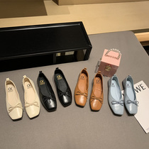 2021 spring new Korean chic simple solid color fashion small single shoes flat womens shoes Joker comfortable casual shoes