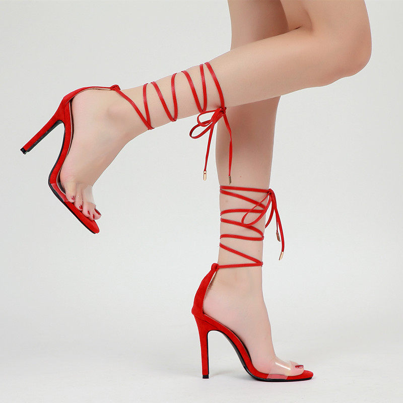 One word belt high heels 2021 new spring and summer temperament sandals female stiletto design sense niche strap sexy