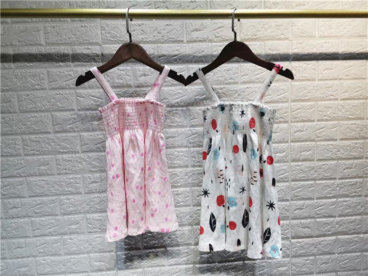 2564 Outlet Pure Cotton Flower Style Girl Pendant With Skirt Child Dress