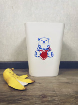 Customer order IN stock HUMANMADE trash can Japanese style white bear home car bucket studio