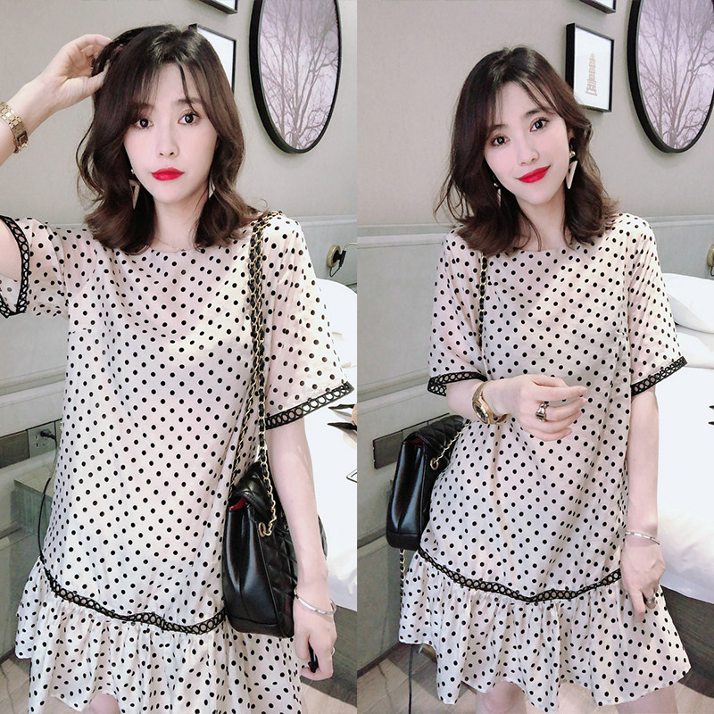 Europe station summer clothing 2022 new Eurogoods wave points snowspun foreign women's summer foreign pie age fish tail dresses