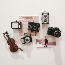 Retro camera refrigerator with 3D stereo personality creative Chinese wind furniture in iron suction magnetic sticker