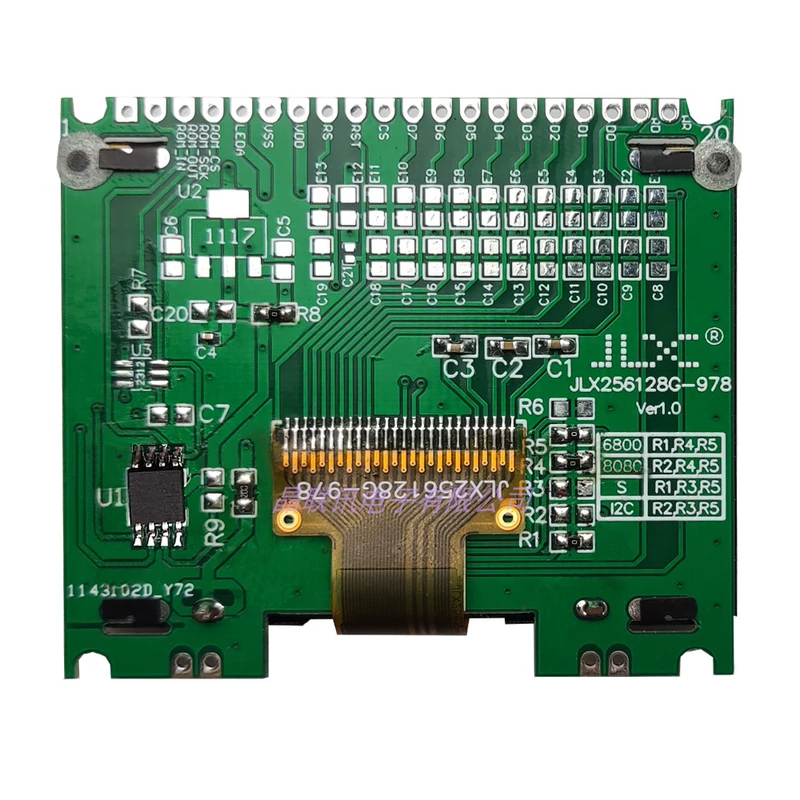 256128G-978, ma trận điểm cao 256*128, COG, mô-đun LCD, mô-đun LCD màn hình đen trắng