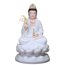 The Bodhisattvas dedicated desktop placed pieces zuo lian temple home white marble seated mundane Sansheng Buddha