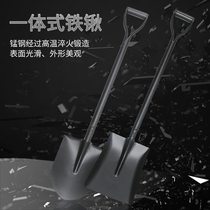 Outdoor shovel agricultural tools all-steel digging planting digging ditching turning Earth artifact thickened manganese steel conjoined shovel