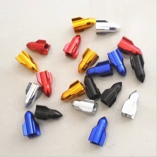 Bicycle valve cap bicycle rocket type colorful valve cap cover mountain valve cap