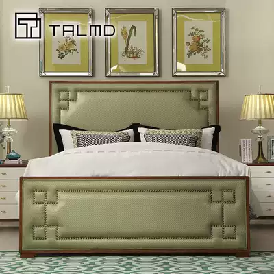 TALMD Tumai modern American fabric double bed master bedroom second bedroom bed 1 5 1 8 meters soft bag bed can be customized