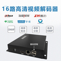 16-channel monitoring decoder Surveillance camera rtsp to HDMI output screen round tour split h265 h264