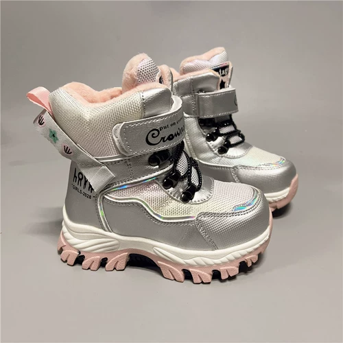 Удерживающие тепло зимние детские нескользящие короткие сапоги