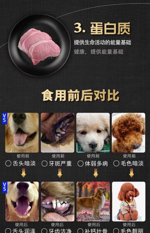 Thức ăn cho chó Mussel giá đầy đủ chó con thực phẩm nói chung loại chó giống chó con thức ăn cho chó Teddy chó Golden Retriever 500g - Chó Staples