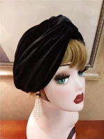 Шляпа в западном стиле Оригинальная ниша шляпа шляпа Bao Head Hat elvet stem Retro Headscarf Hat Girl Winter New New