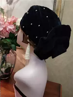 VINTAGE retro female hat flower baotou hat photography autumn and winter new original travel Morocco