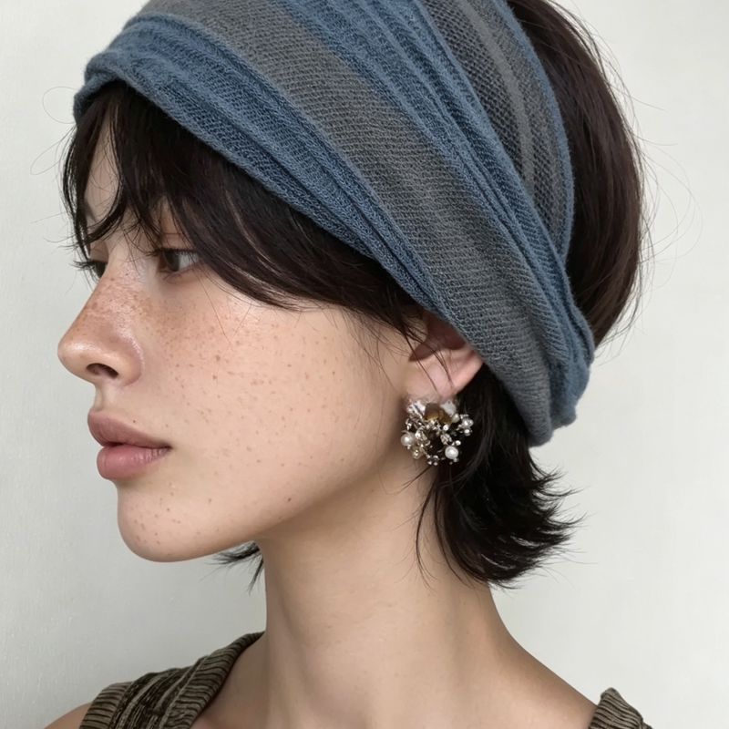Miss You'An, French-Style Lazy Elegance, Tucks Away Stray Hair, Enhances Outfit, Indigo Headband, Hairband, Hair Hoop Miss You'An, French-Style Lazy Elegance, Tucks Away Stray Hair, Enhances Outfit, Indigo Headband, Hairband, Hair Hoop