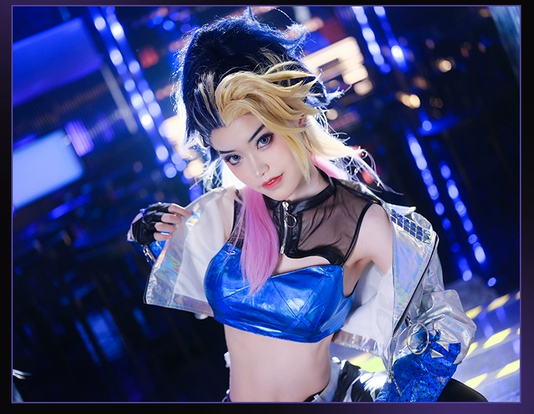 Naduo LOL Liên Minh Huyền Thoại Akali cos ca hát trang phục KDA nhóm nhạc nữ Yujie cosplay trò chơi hoạt hình trang phục