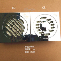 Niuyuan stainless steel floor drain shallow water seal pure copper deodorant anti-odor washing machine balcony dual-purpose 10X10cm