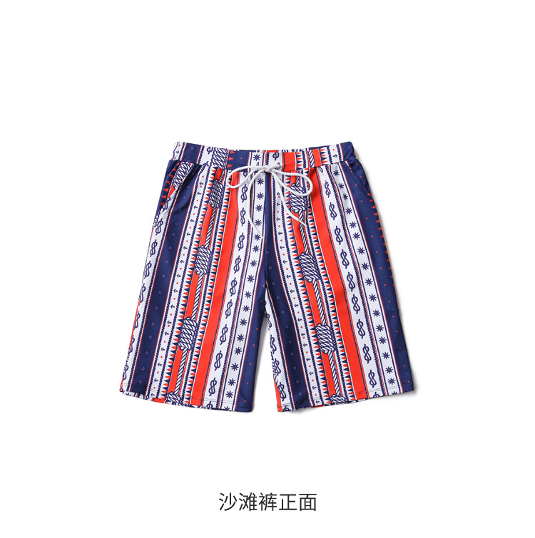 Cặp đôi đồ bơi phù hợp với phong cách váy nữ liền kề bụng bảo thủ Hàn Quốc mỏng nam lỏng lẻo nhanh khô quần đi biển 	đồ đi biển cho cặp đôi